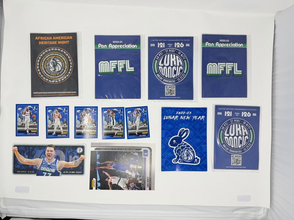 Dallas Mavericks‎ Swag Promotion Lot Trading Cards Patches Luka Doncic MFFL